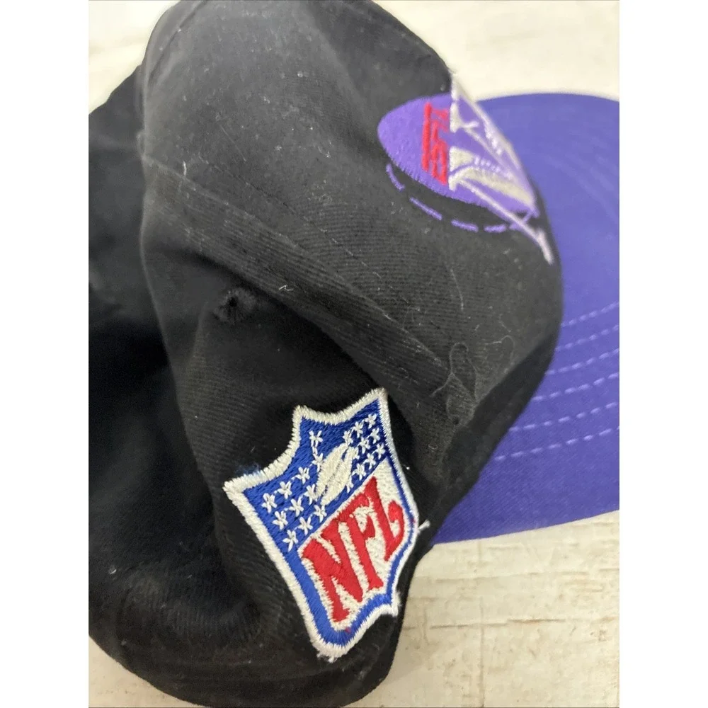 NWT Official ESPN NFL Logo Sunday Night Cap Hat Strapback Black Purple Football